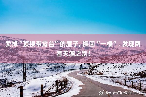 卖掉“顶楼带露台”的屋子, 换回“一楼”, 发现两者天渊之别!